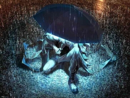 Sumber gambar: wallpaper better. com | seseorang yang menggunakan payung dikala hujan. ( Rabu, 02/11/2022 ) 