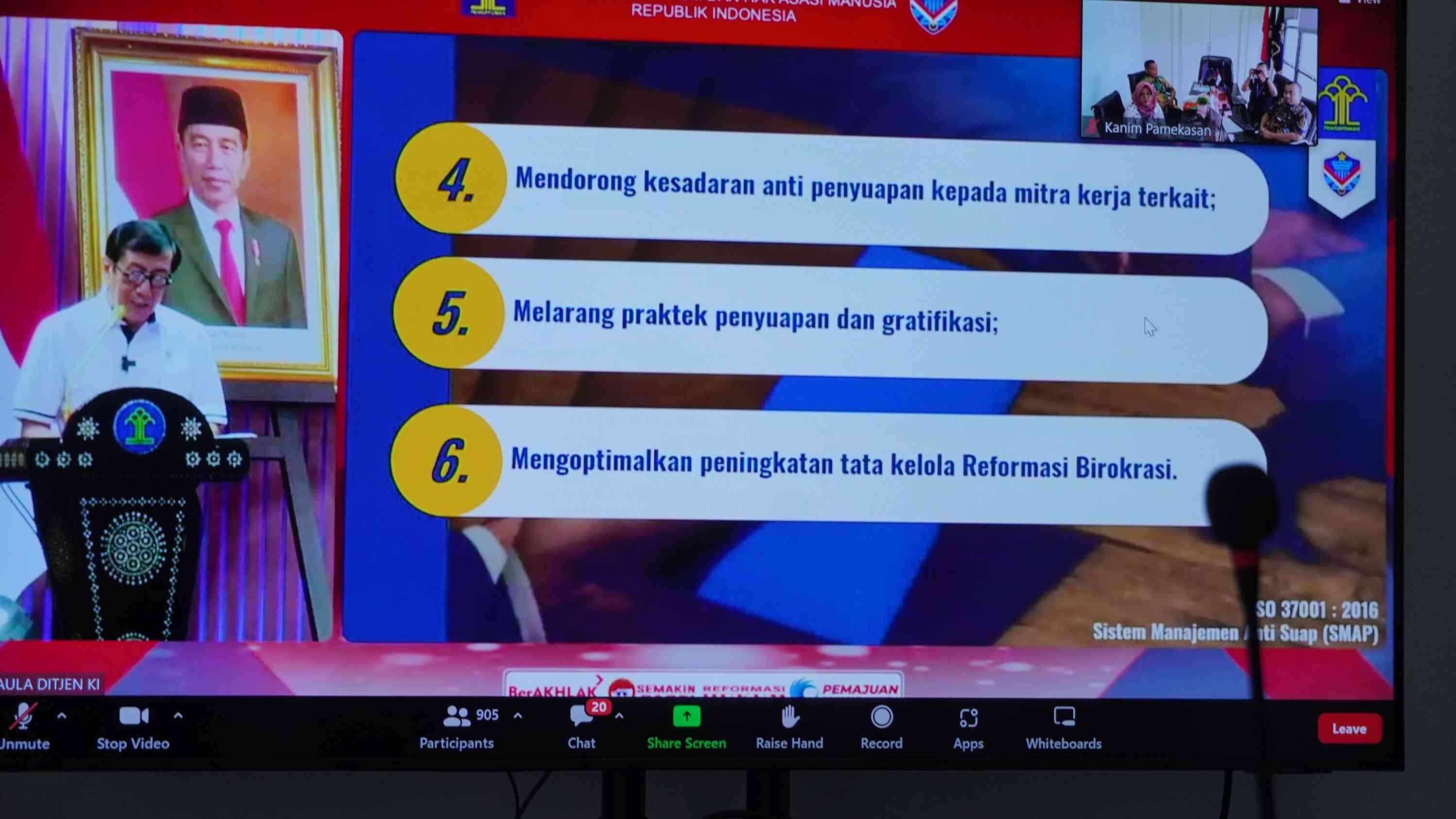 Semarak HUT Itjen Kemenkumham, Imigrasi Pamekasan Ikuti Penguatan ...