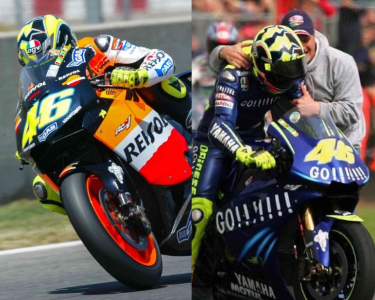Rossi mendominasi Motogp dengan Honda dan Yamaha. Sumber: Motogp.com (Editan Pribadi)