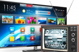 Ilustrasi tv analog dan tv digital. (Shutterstock via kompas.com) 