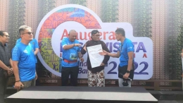 Jazir Hamid Mewakili Desa Wisata Menerima Sertifikat Desa Wisata Berkelanjutan 2022 | Dok Pribadi