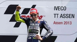 Rossi hanya mampu menang di Assen Belanda pada 2013. Sumber: Motogp.com