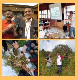 Penulis bersama Sandiaga Uno dan  memberikan pelatihan olah sampah menjadi pupuk organik di Desa Wisata Provinsi Jawa Tengah. Sumber: DokPri. 