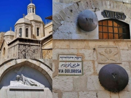 Kolase foto di Via Dolorosa. Sumber: dokumentasi pribadi