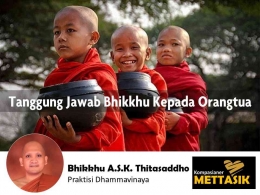 Tanggung Jawab Bhikkhu kepada Orang Tua (gambar: originalbuddhas.com, diolah pribadi)