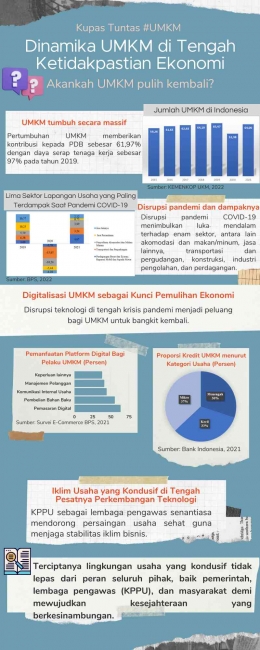 Infografis Dinamika UMKM di Tengah Ketidakpastian Ekonomi (Sumber: Dokumen Pribadi)