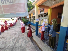 Penerapan Protokol Kesehatan selama Pembelajaran Luring di SD Negeri Selaawi, Sumedang