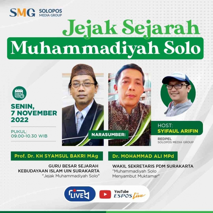 Mari Belajar Bersama Dari Kita Untuk Kita, Jejak Sejarah Muhammadiyah Solo/Dokpri