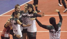 Juara bertahan, tim putri Surabaya Bank Jatim| Dok Humas PBVSI