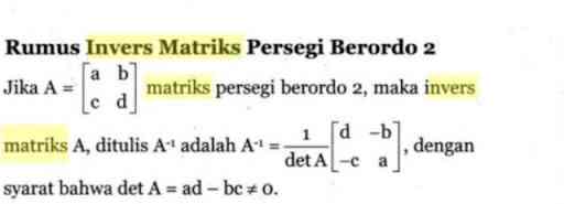 Memahami 7 Jenis Matriks Dan Rumus Invers Matriks Beserta Contoh ...