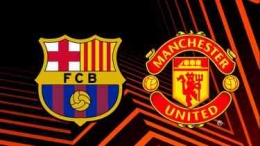 Barcelona dan Manchester United yang akan bertemu di play off Liga Eropa 2022/2023 (sumber: tvonenews.com/ Tim Sport tvOne)