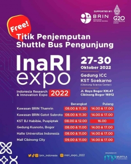 Jadwal dan Titik Penjemputan Shuttle Bus Pengunjung InaRI EXPO 2022 (InaRI EXPO 2022).