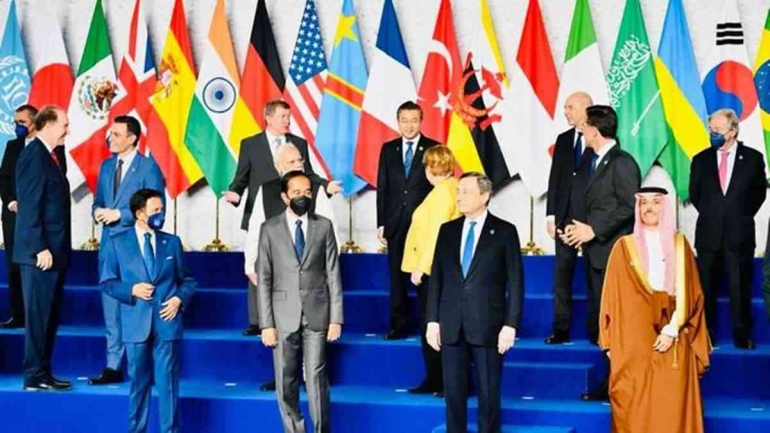 Para petinggi negara saat KTT G20 di Italia. (Foto: Ist/Net)