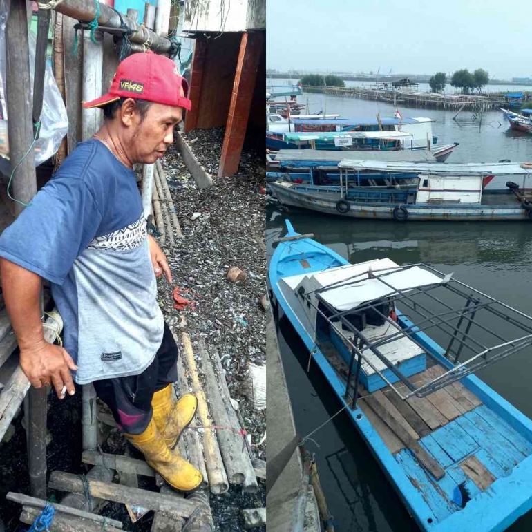Profil Pak Erang, Nelayan dan Pengusaha Kerang Biru olahan di RW 04 Kamal Muara. Foto : Parlin Pakpahan.