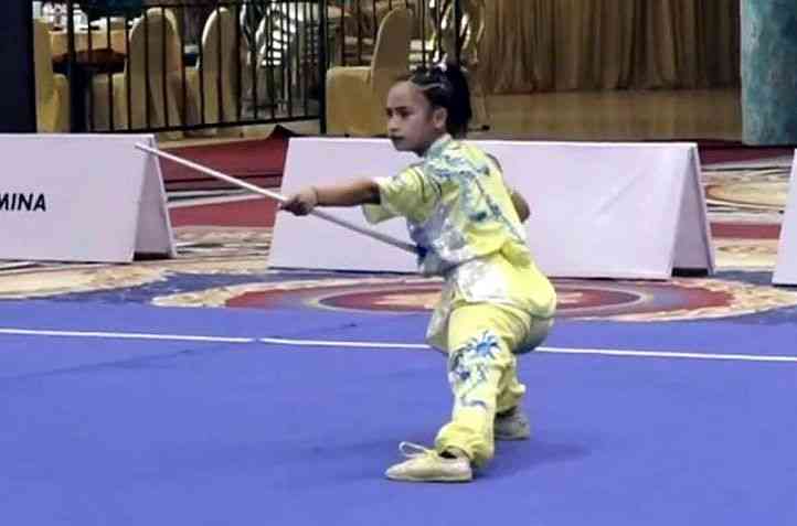 Thalia Marvelina Tanzil, salah satu andalan peraih emas di Kejuaraan Dunia Wushu Junior 2022. (Foto: Harian Dis'way).