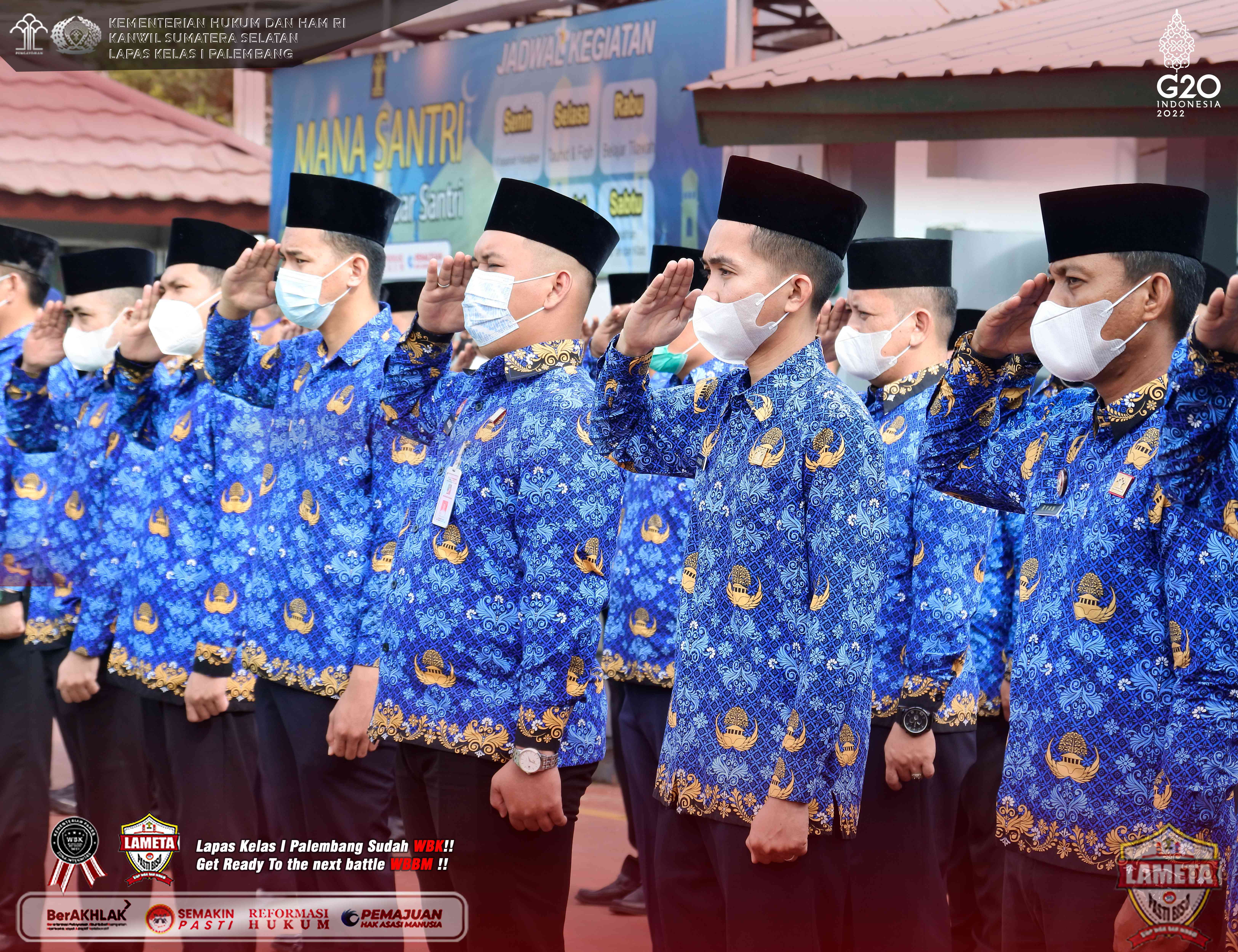 Tumbuhkan Semangat, Petugas Lapas Kelas I Palembang Laksanakan Upacara ...