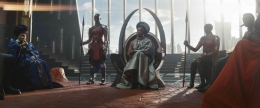Pertemuan seluruh suku yang ada di Wakanda membahas sosok Namor yang muncul di wilayah Wakanda (sumber foto : IMDb)