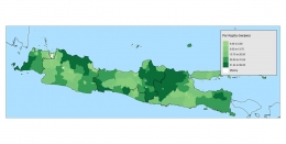 Peta Tematik Produksi Padi per Kapita Pulau Jawa tahun 2020  (dokpri)