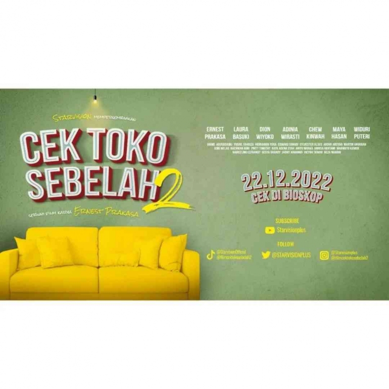 Poster Cek Toko Sebelah 2 by starvision via @mcc.id instagram
