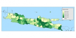 Peta Tematik Produktivitas Padi Pulau Jawa tahun 2021  (dokpri)