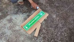 Finishing Pelat Plang Nama Dusun (Dokumentasi Pribadi, 2022)