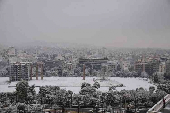 Musim salju di Kota Athena Yunani, Sumber: kompas.com