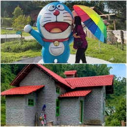 Doraemon dan Rumah Shaun The Sheep. Sumber : Instagram @tanazawi