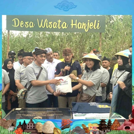 Kunjungan Menteri Sandiaga Uno Ke Desa Wisata Hanjeli. Sumber Foto: Asep Hidayat Mustofa