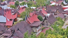 Keindahan desa wisata Saribu Rumah Gadang di Solok Selatan yang begitu khas dan otentik (foto Akbar Pitopang)
