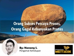 Orang Sukses Percaya Proses, Orang Gagal Kebanyakan Protes (gambar: forbes.com, diolah pribadi)