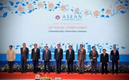 KTT ke-25 ASEAN-Tiongkok di Phnom Penh. Sumber: Sekretariat Pers Presiden RI.