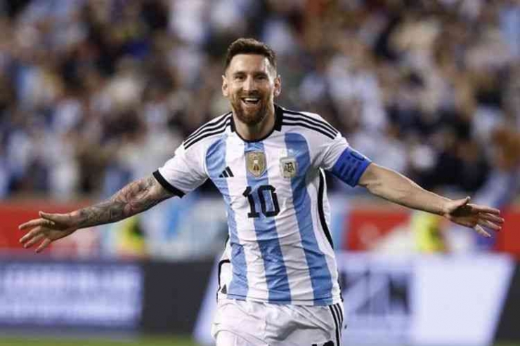 Lionel Messi, kapten Timnas Argentina di Piala Dunia 2022 (Kompas.com)