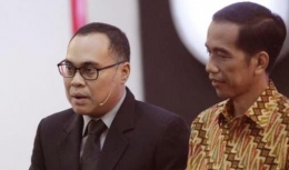 Prof. Hikmahanto dan Presiden Jokowi. Sumber: Koran Satu