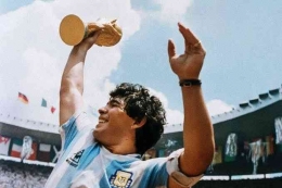 Diego Maradona, pahlawan Argentina di Piala Dunia 1986 (Kompas.com)