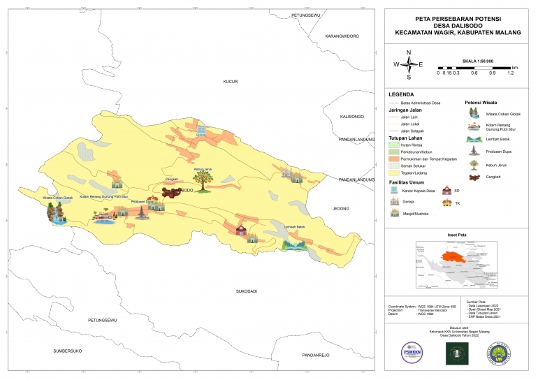Peta Potensi Desa Dalisodo sumber : dokumentasi pribadi (2022) 