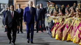 Presiden AS Joe Biden tiba di Bali. Sumber: AP /www.moneycontrol.com