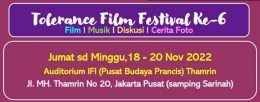 Tolerance Film Festival 2022 dimulai 18 November (sumber gambar:Tolerance Film Festival)