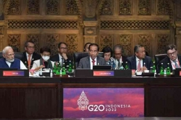 Presiden Joko Widodo memimpin sidang KTT G20 di Bali | Foto: Kompas.com