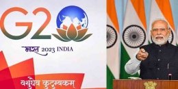 Lambang G20 Tahun 2023 India : Foto India.net via RMOL.Id