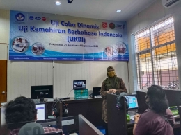 Keterangan foto: Dokumen pribadi penulis saat mengikuti simulasi tes UKBI Adaptif di Balai Bahasa Riau 2020 lalu. Foto: Sofiah.