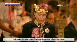 Sambutan Presiden Joko Widodo (Sumber : YouTube KompasTV)