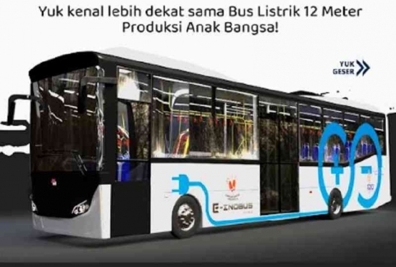  Penampakan Bus Listrik Buatan INKA yang Dipakai di KTT G20 Bali|sumber okezon.com