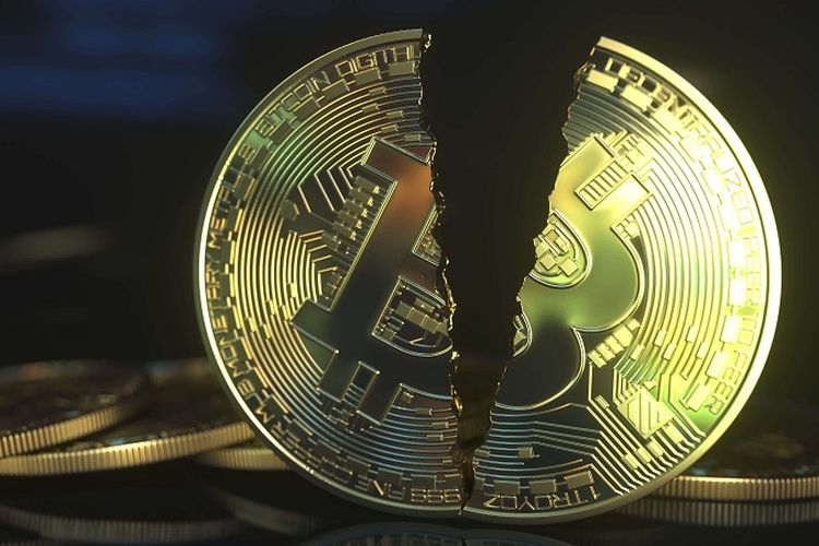 Ilustrasi nilai cryptocurrency hancur. Sumber: Shutterstock/Novikov Aleksey via Kompas.com