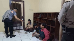 (Pelajar yang diduga pelaku tawuran diamankan Polsek Purwakarta,| Dok Polres Cilegon)