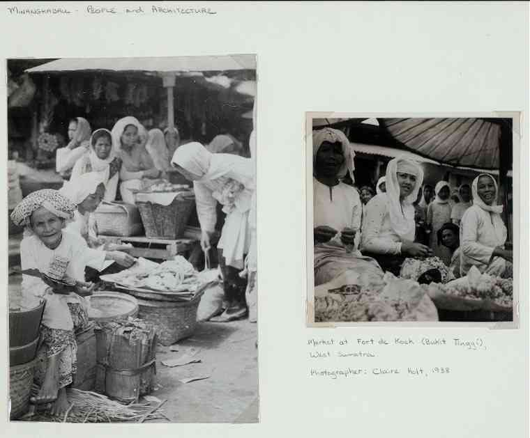 Masyarakat di Pasar Bukittinggi Tahun 1938. Sumber: New York Public Library Digital Collections