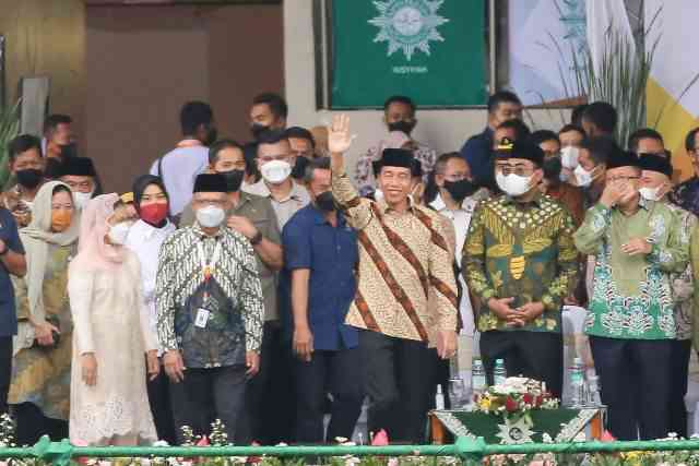 Presiden Joko Widodo pada Pembukaan Muktamar Muhammadiyah di Surakarta.(foto dari muhammadiyah.or.id)