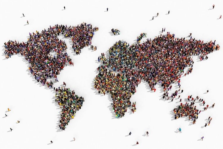 Ilustrasi jumlah populasi manusia di dunia telah mencapai angka 8 miliar. Sumber: Shutterstock via Kompas.com