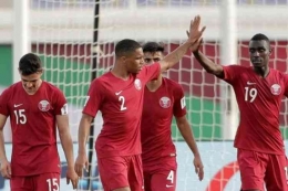 Para pemain Qatar saat masih berlaga di Piala Asia 2019. foto: TWITTER.COM/AFCASIANCUP dipublikasikan kompas.com 