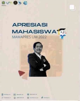 Gambar 1. Apresiasi Mahasiswa sebagai MAWAPRES UM 2022, dokpri