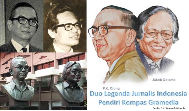 Image: PK Ojong dan Jakob Oetama, Duo Legenda Rendah Hati Pendiri Kompas Gramedia (diolah oleh Merza Gamal)